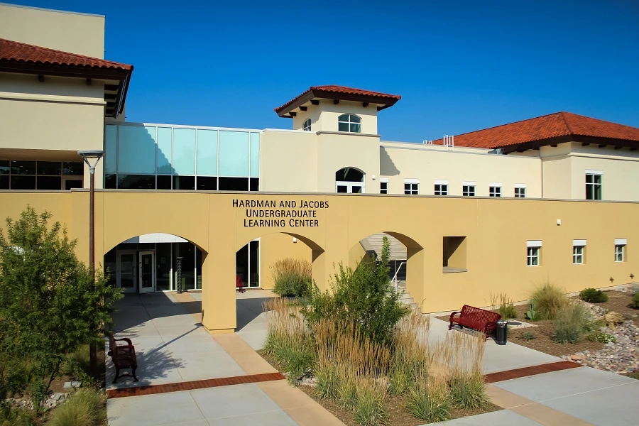 The facade of a campus building at NMSU
